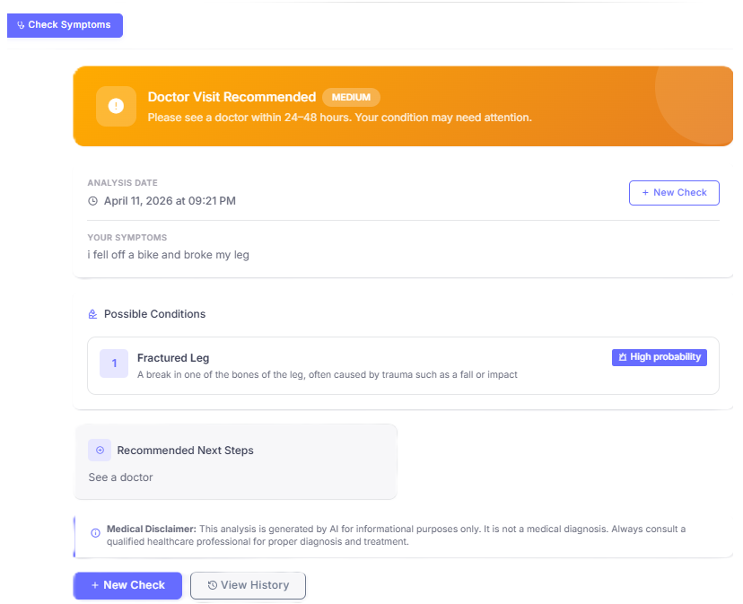 AI health Assist Landing Page